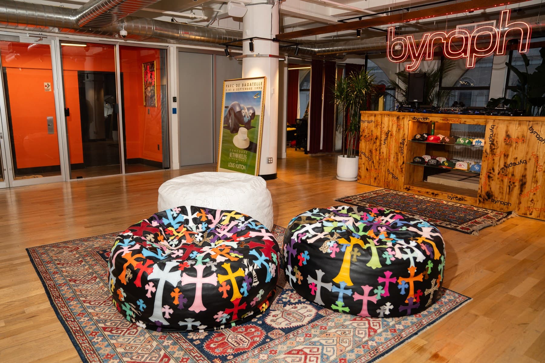 The bean bags and the bar